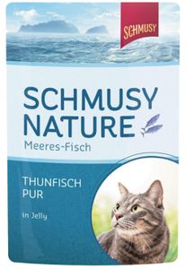 Schmusy-Nature ¦ Morské ryby - čistý tuniak - 24 x 100 g ¦ vlhké krmivo pre mačky vo vrecúšku