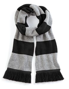 Beechfield Uni šatka Stadium Scarf B479 Multicoloured Black/Heather Grey One Size