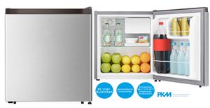 PKM Kühlbox Tischkühlschrank 45 Liter Silber Minibar Getränke Kühlschrank klein