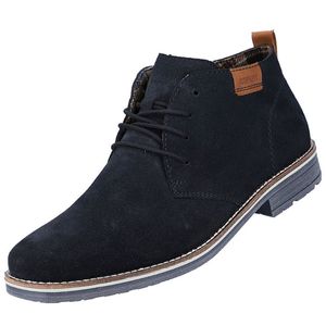 Rieker Schnürstiefel - Blau Synthetik Größe: 43 Normal