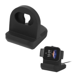 kwmobile Kabellose Ladestation kompatibel mit Huami Amazfit GTR mini / Bip 3 / Bip 3 Pro / Bip 5 / GTS 4 Mini Halterung - Ladeständer-Halter für Smartwatch - Fitnesstracker Halter - Schwarz