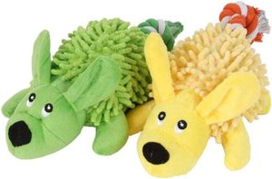 Quietschend Plüsch Hundespielzeug Tug Toy-Hund Mit Seil Schwanz, Plüsch, Seil, Andere, Hund, Spielzeug, Handmaded In Europa