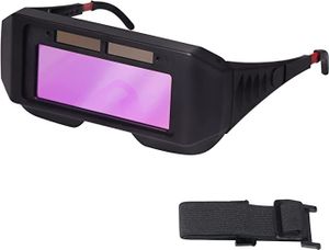 Zváracie okuliare LCD Bezpečnostná ochrana Zváracie okuliare so solárnym napájaním Auto Blackout s nastaviteľným odtieňom, 2 senzory Zváracie okuliare pre TIG MIG MMA Plasma
