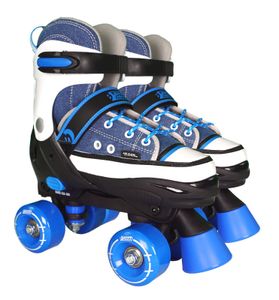 Best Sporting Rollschuhe für Kinder und Jugendliche, Größe verstellbar, ABEC 7 Carbon, blau-weiß