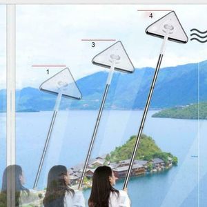 3-Teilige Stange Verstellbar Dreieck Reinigungsglas Mopp 360 ° Drehbares Reinigungswerkzeug + Frei 2 Mopp 3-Teilige Stange Verstellbar Dreieck Reinigungsglas Mopp 360 ° Drehbares Reinigungswerkzeug + Frei 2 Mopp