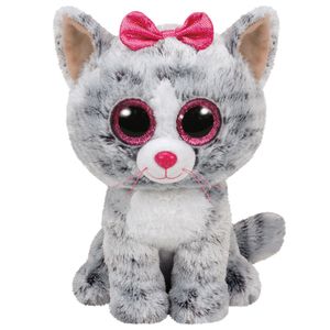 Ty Spielwaren Beanie Boo Katze Kiki grau, 24cm Kuscheltiere Katzen Teddies & Plüschfiguren Plüschtier Kuscheltier Stofftier Plüsch spielzeugknaller