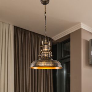Pendelleuchte Eastleigh Lampe 1 x E27 Hängelampe Bronze Antik Küchenlampe Vintage Hängeleuchte Esszimmerlampe