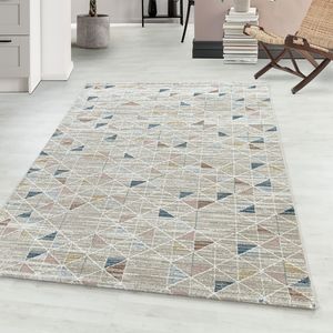 Kurzflor modern Teppich, meliert wohnzimmerteppich Soft Multi, Farbe:MULTI,140 cm x 200 cm