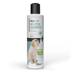 REAVET Welpenshampoo Aloe Vera 250ml – extra mild für Hunde Welpen I Hundeshampoo, Shampoo für Hunde - glänzendes & leicht kämmbares Fell, Parfumfrei, Hundeshampoo Sensitiv