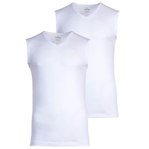 RAGMAN Bodywear V-Neck 2er Pack UW2057 06 *, Größe:M, Farbe:006-weiss