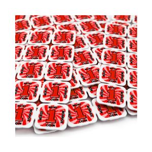 CombiCraft Eventchips bzw. Brechbare Wertmarken mit rotem Aufdruck -1000 Stück