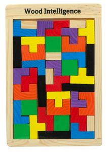 Ikonka Holzpuzzle Tetrisblöcke 40el.