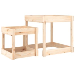 vidaXL Hrací stoly na písek 2 ks. Masivní borovicové dřevo