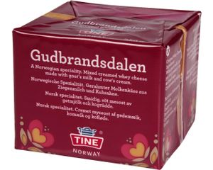 Food-United-Gudbrandsdalen Käse 250g Tine Brunost Gjetost Molkenkäse Norwegenkäse Braunkäse