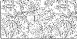 Podložka na stôl Podložka pod myš 120x60 cm - kreslené listy