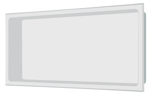 Edelstahl Wandnische 30 x 60 cm (weiß)
