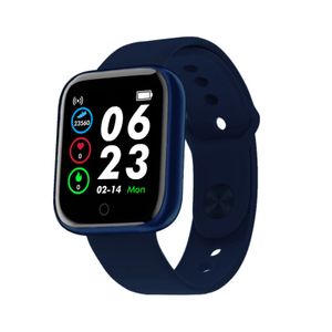Y68 Smart-Armband, 1,44-Zoll-IPS-Touchscreen, Sportuhr, Fitness-Tracker, Bluetooth 4.0, mit Herzfrequenz, Training, Schlaf usw., dunkelblau