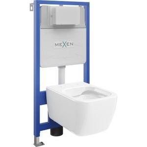 Mexen podomietkový WC systém Felix Slim s WC misou Stella, biela- 6103368XX00