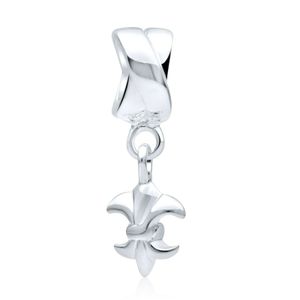Französische Bourbonische Lilie Beads Charm Anhänger für Pandora 925er Silber