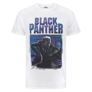 Marvel Black Panther Herren T-Shirt NS4427 (S) (Weiß)