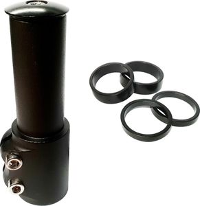 Ahead Höhenadapter Fahrrad Lenkvorbau Adapter Aluminium inkl. 4x Distanzringe