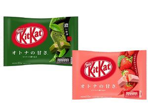 Kitkat Japan, Strawberry & Deep Matcha -Aromen Set, japanisches Snack -Kit Kat, 11 Bars jedes Geschmacks