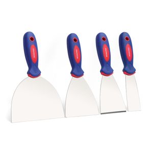WORKPRO Profi Malerspachtel Spachtel Set aus rostfreiem Edelstahl mit Kunststoffgriff Maler Werkzeug Profi Putty Knife 38mm 75mm 100mm 150mm 4-teilig