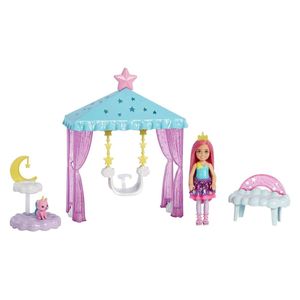 Mattel Barbie Dreamtopia: Chelsea - Chelsea, Fantasy-Spielset zur Pflege von Puppen (HLC27)
