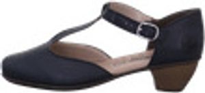 Rieker Damen Pumps Leder T-Riemen T-Strap Blockabsatz 41787, Größe:39 EU, Farbe:Blau
