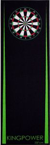 Kingpower Dartteppich mit Abwurflinie, Dart Zubehör mit Motiv, Dartmatte mit Oche, pflegeleichter Teppich rutschfest , Auswahl:Design 1 - 237 x 80 cm