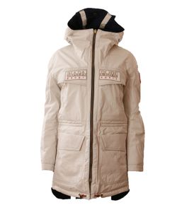NAPAPIJRI Wende-Jacke funktionelle Damen Winter-Jacke mit verstellbarer Kapuze Weiß/Blau, Größe:XS