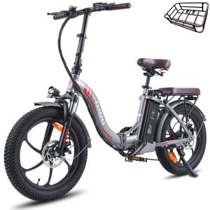 FAFREES F20 PRO 20 palcové elektrické kolo E-bike 250W 36V/18AH Fat Bike Shimano 7S Pedelec Citybike 25km/h--šedý