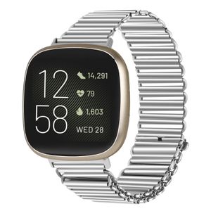 INF Edelstahl-Uhrenarmband für Fitbit Sense/Versa 3 Silber