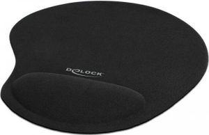 DELOCK Ergonomisches Mauspad mit Gel Handballenauflage schw.