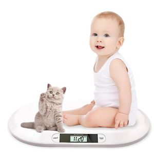 Jopassy  Baby Scales Babywaagen Flat Digital Nursing Scales Animal Scales Suitable for Newborns Under 20 kg with LCD Display Automatic Shut-Off  White