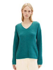 Strickpullover Ripp Knit V-Neck Pullover | XS