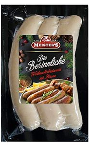 Weihnachtsbratwurst Oberlausitz | Die Besinnliche Bratwurst für Weihnachten mit Zitrone verfeinert | Grillwurst für Pfanne und Grill (300)