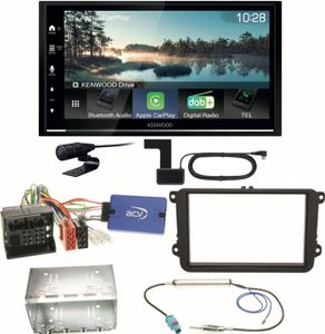 Kenwood DMX7722DABS Android Auto Einbauset für Golf 5 6 Passat 3C B7 Touran
