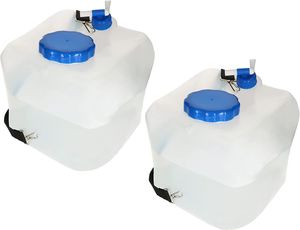 KOTARBAU® Sada 2 skládacích kanystrů na vodu s rukojetí pro přenášení a výlevkou 16 l