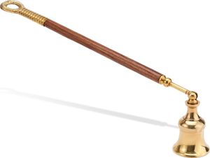 Kerzenlöscher Messing M Holzgriff Ca. 26,5cm Lang Leuchter-Öllampen-Kerzenlöscher