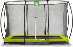 EXIT Silhouette Bodentrampolin 244x366cm mit Sicherheitsnetz - grün