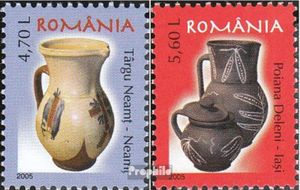 Briefmarken Rumänien 2005 Mi 6020-6021 (kompl.Ausg.) postfrisch Freimarken - Rumanische Keramik