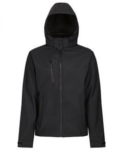 Regatta Professional Herren Softshell-Jacke Venturer 3-layer Printable Hooded Softshell Jacket TRA701 Schwarz Black/Black S
