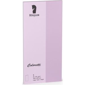 Rössler Papier - - Coloretti-5er Pack Karten DL/hd, Lavendel - Liefermenge: 10 Stück