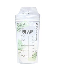 Kikkaboo Muttermilchbeutel 50 Stück 250 ml Füllmenge auslaufsicher Doppelzipper weiß