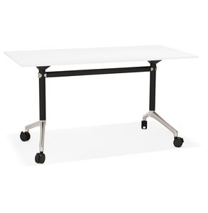 Kokoon® Design Schreibtisch / Besprechungstisch/ Office Desk mit Klapp-Platte HELPE 70x140x73 cm,Holz , Weiß,29,42 kg