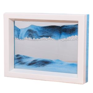 3D fließendes Sandbild weit verbreitete Glas Naturlandschaft dynamisches Sandbild für Hotel-Blau