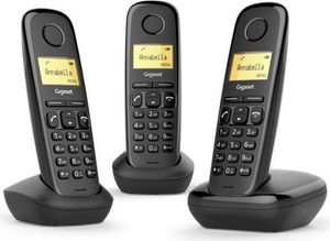 Gigaset A170 Trio Analogowy/DECT Identyfikator połączeń Czarny