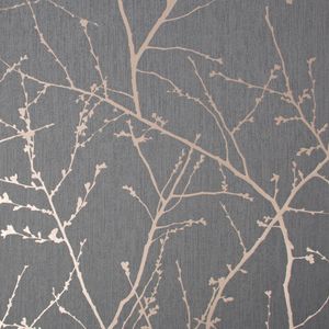 Superfresco Easy - Vliestapete - Innocence Anthrazit/Kupfer - 10mx52cm