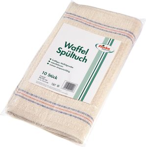 Flinka Waffelspültuch Reinigungstücher ecru 35x35cm 10 Stück